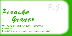 piroska grauer business card